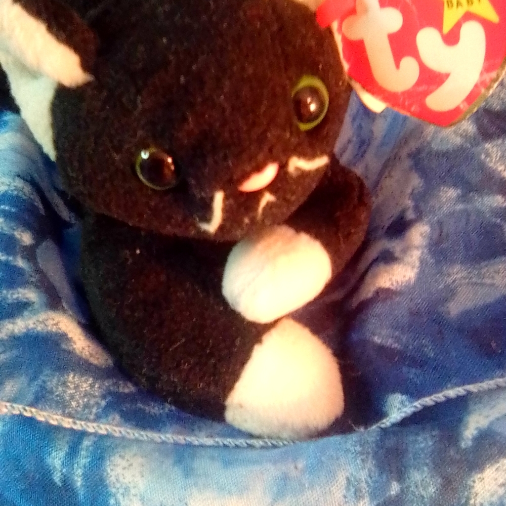 1993' Ty Original PVC Zip the cat Beanie Baby